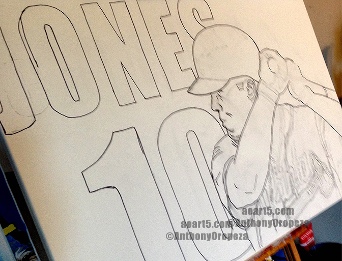 Atlanta Braves Chipper Jones Painting